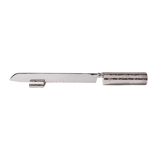 Hammered Handle Stainless Steel Challah Knife