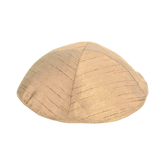 Polysilk Embroidered Kippah, Gold