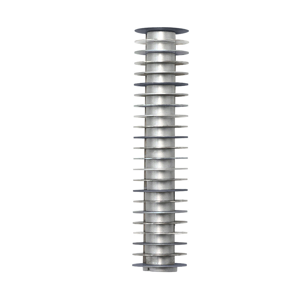 Modern Disc Aluminum Mezuzah Case, Gray