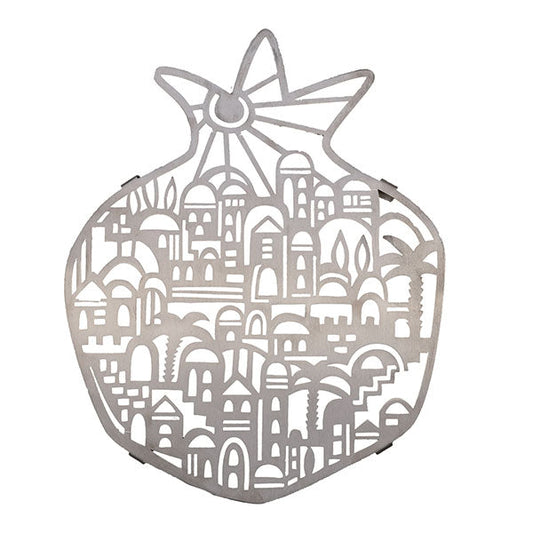 Laser Cut Stainless Steel Trivet, Jerusalem , 9.5"