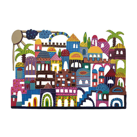 Hand Painted Metal Wall Hanging, Jerusalem