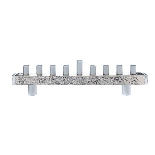Hammered Aluminum Menorah, Strip Design